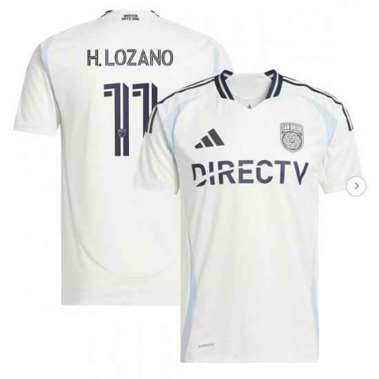Mens San Diego FC Hirving Lozano adidas White 2025 Woven Into One Replica Player Jersey